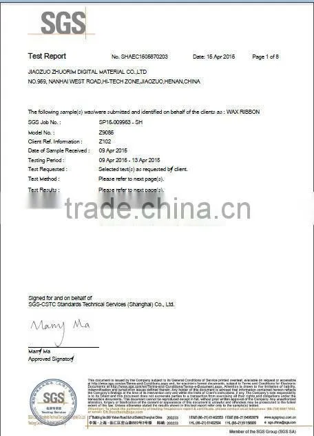 Resin Enhanced Wax Ribbon for Barcode Printer