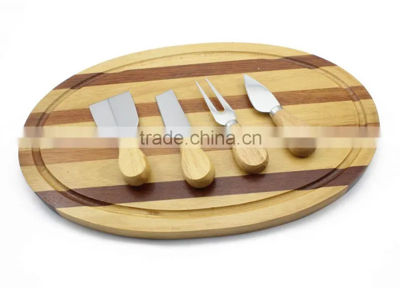 Promotion Cheese Knife Set with wooden Cutting Board