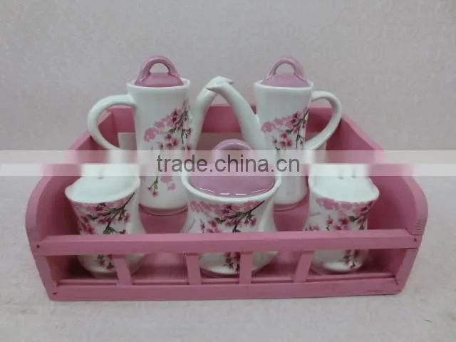 Flower Decal Ceramic Mug for Home/ Restaurant/Office