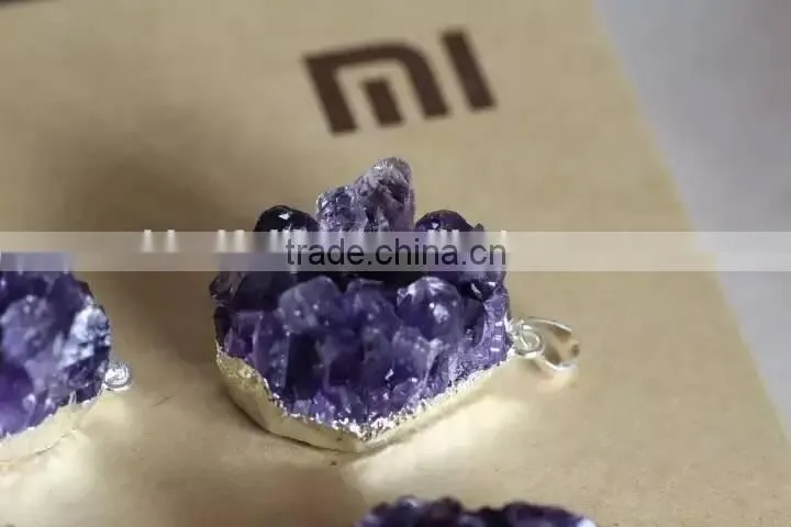 Cute Natural Amethyst Pendants Jewelry