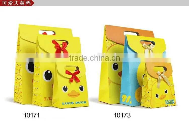 Fashion Yellow Duck Paper Gift Bag