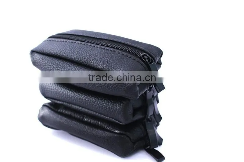 Genuine leather coin bag two zipper closure with key ring Since 1997
