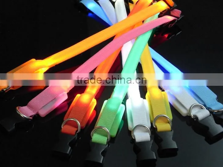 small cute silicone dog & cat led collar