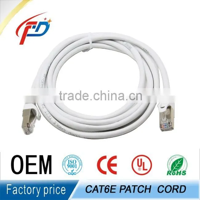 UTP/FTP cat 5e CAT6 PATCH CORD wiht RJ45 connector high speed good price