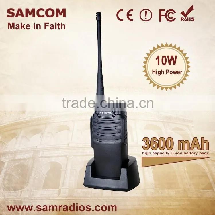 SAMCOM CP-400HP High Quality Durable 3500mAh Lithium-ion 10W Hf Ham Radio Transceiver
