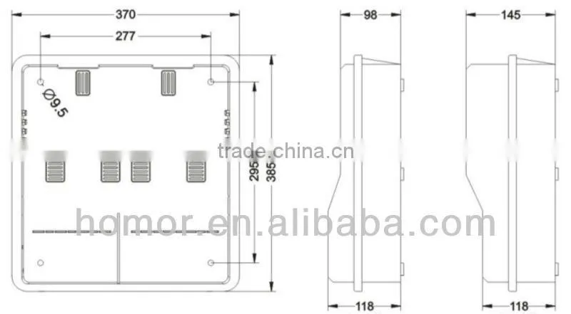 Square welded switch indoor metal electric meter box