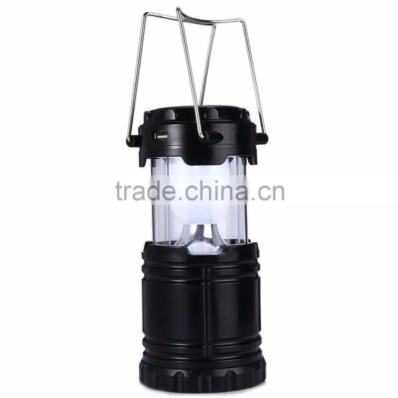 Outdoor Camping Lighting 6 LED Hand Lamp Collapsible Solar Camping Lantern Tent Lights Durable Portable Fishing Hanging Lighting