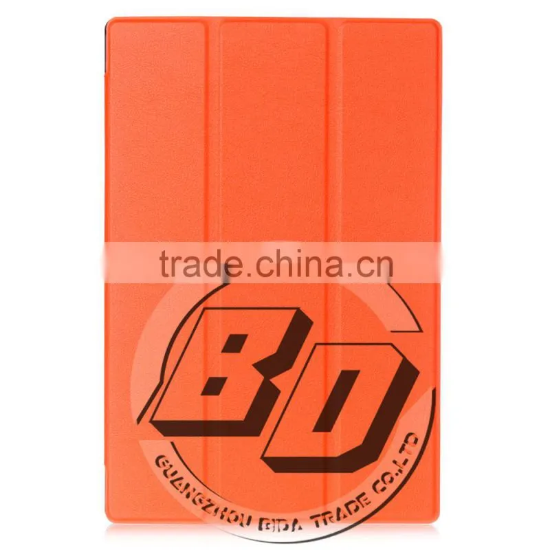 Manufacturer Wholesale Professional Three Folding Stand PU Leather Tablet Case For Sony Xperia Z4 Tablet lowest price