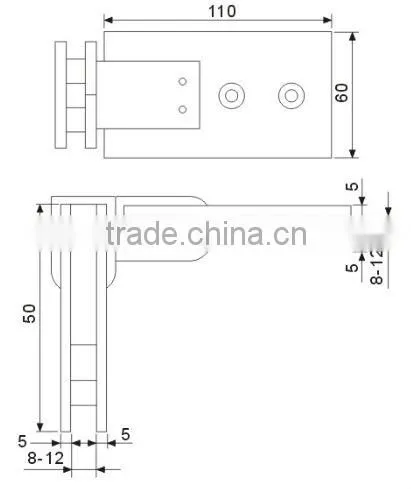 90 Degree Glass Hinge