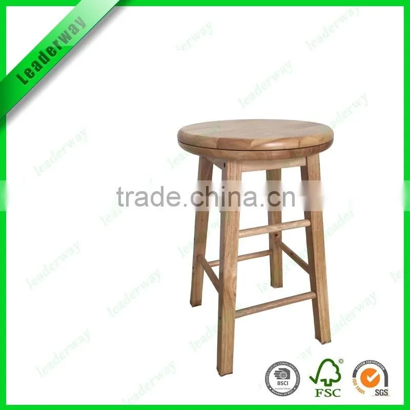 Wholesale modern cheap used rubber wood rotating bar stool