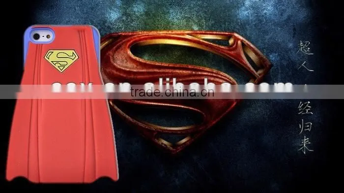 Superman's Cloak Design Armor Case for Iphone5 5s 5cprotector Carrying Case ( for iphone5c red)