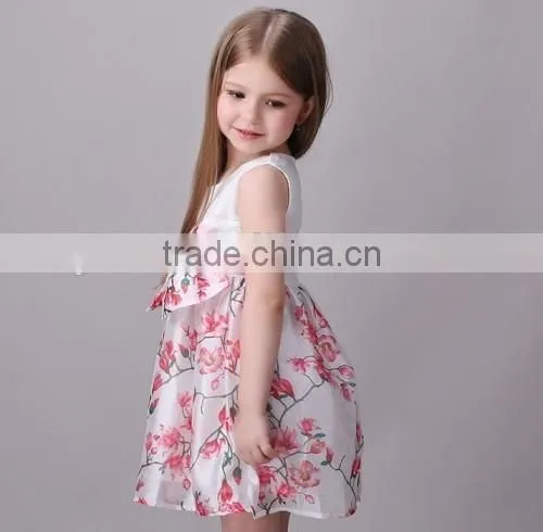 2016 flower Princess dress modern children dress one piece baby latest children dress designs