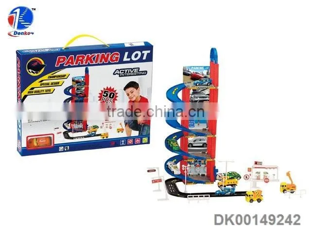 Diecast Parking lot(with 2 car and 1 plane)