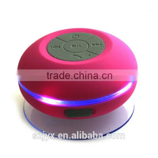 Funny portable waterproof shower bluetooth speaker, enable adsorb on wall and car