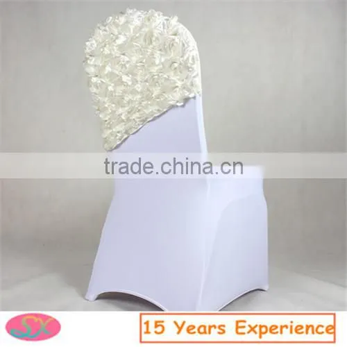 Cheap Colorful Taping Embroidery Rose Chair Sashes For Wedding Supply