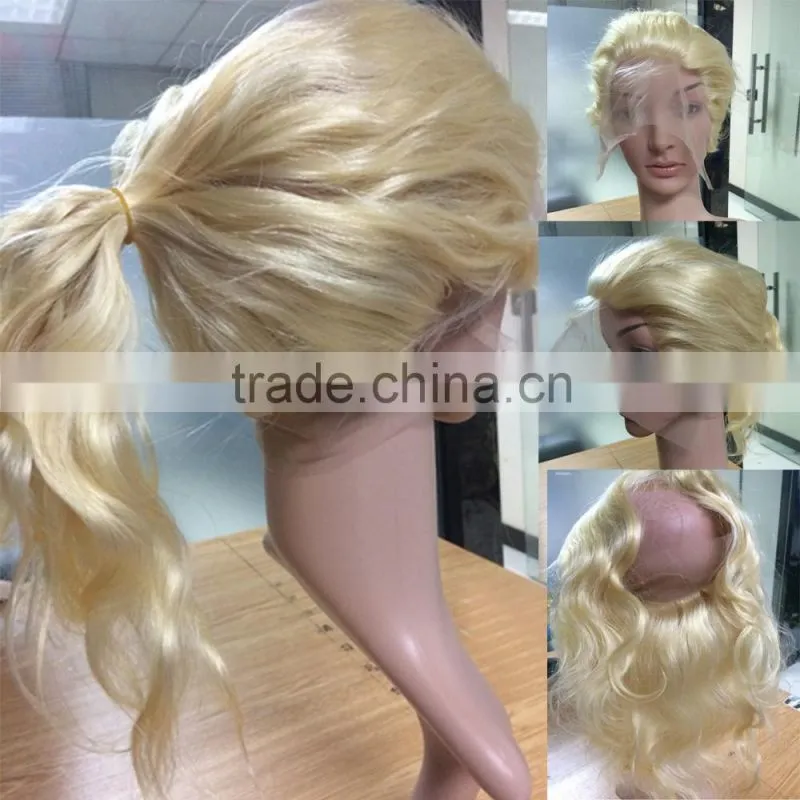 360 Lace Band Frontal Body Wave Blonde Color Round Lace Frontal