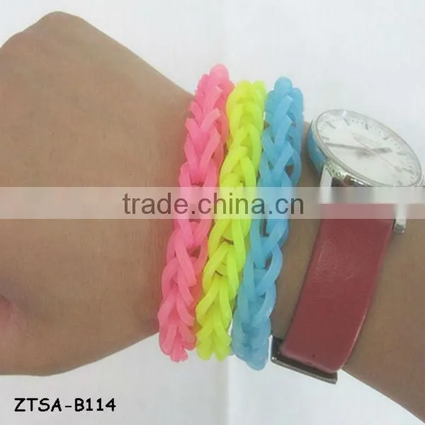 Latest Colorful Loom DIY Bands Rubber Bracelet ZTSA-B102