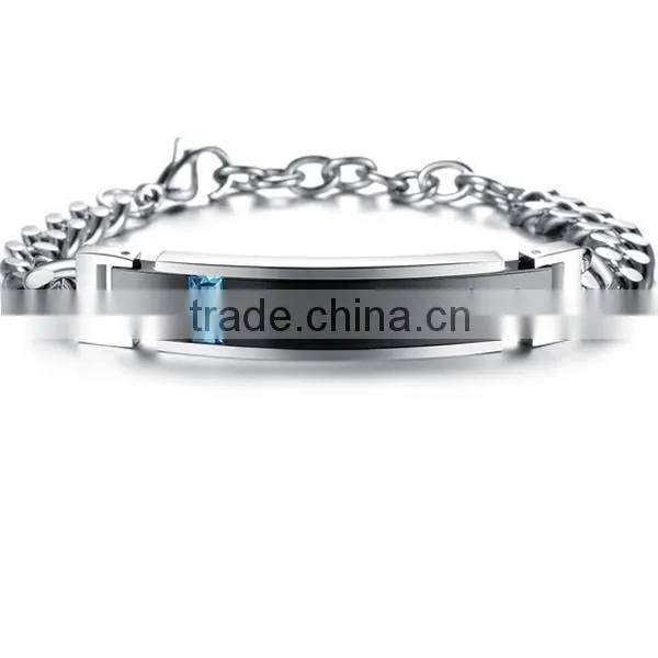 Titanium Steel Exquisite Zircon Bracelets For Couple