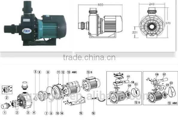 High quality SB series swimming pool water pump