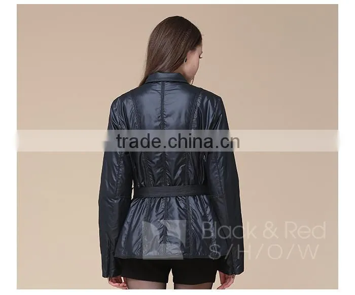 Polyester fashion women goosedown jacket