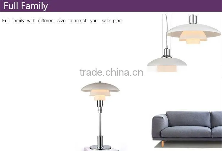 white color modern style glass table lamp / floor lamp