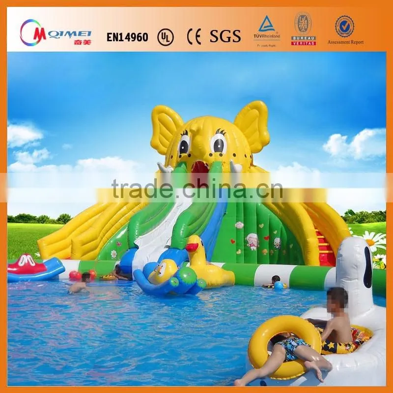 Used inflatable swimming pool slide,children inflatable pool with slide