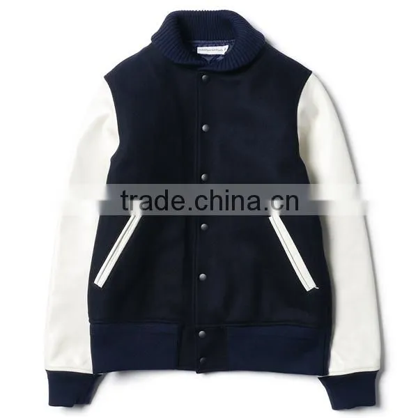 Cheap Custom Varsity Jacket With Leather Sleeves