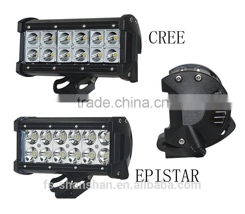 HOT SALE! Stainless steel Waterproof 3W Cree LED light bar cree 36w truck roof off road tractor light bar/car pilot led light