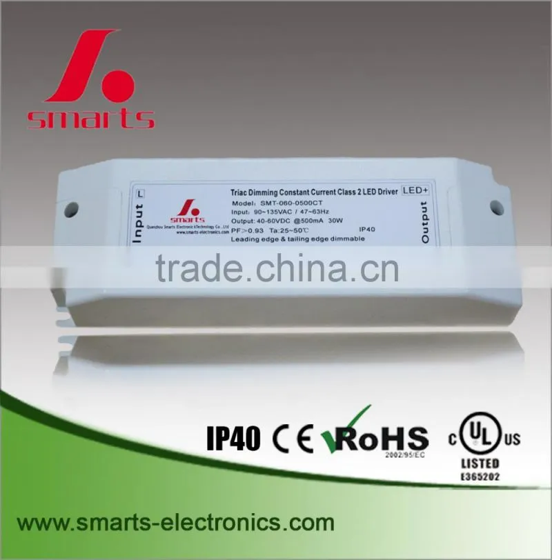 ce ul cul 500ma electronic triac dimmable drivers