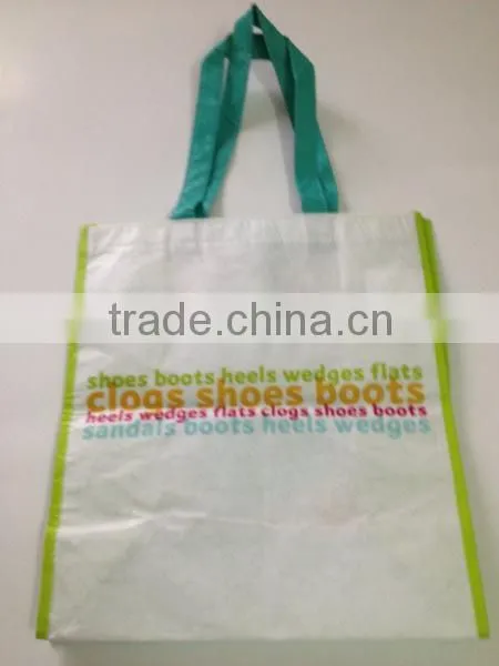 Promotional folding polyester shopping bag