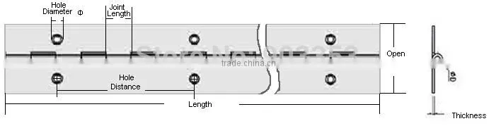 iron continuous piano hinges
