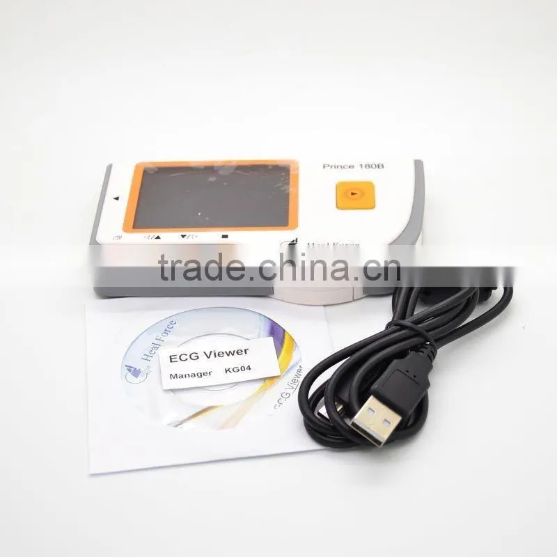 Portable Prince 180B Handheld ECG EKG Monitor Electrocardiogram LCD -Maggie