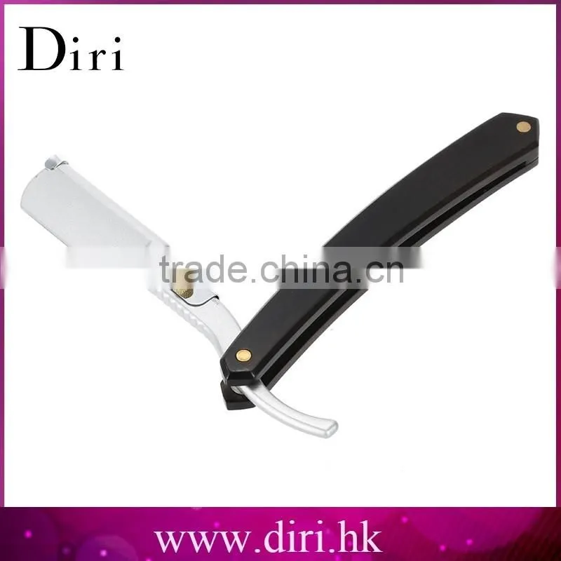 Traditional Style Solid Wood Handle Folding Razor Shaving Knife