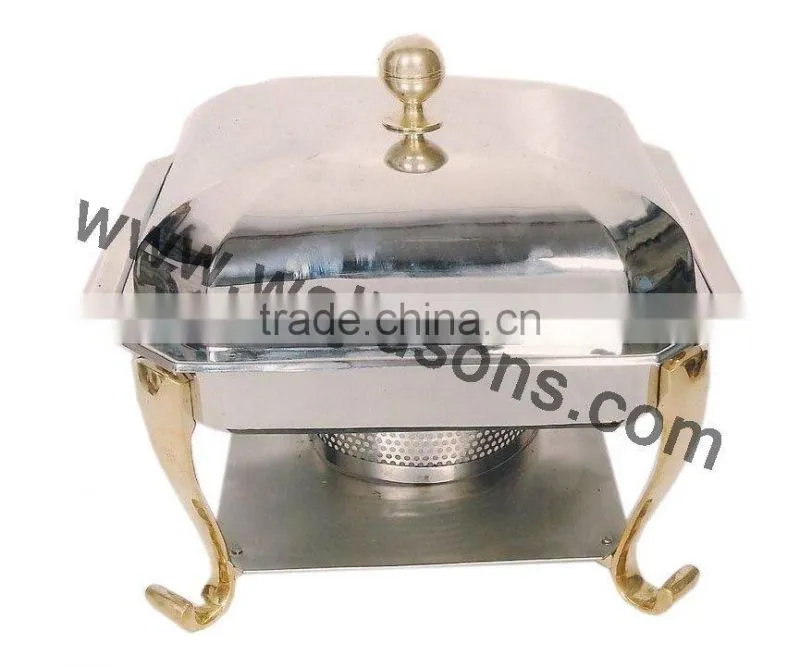new design handmade chafing dish for sale | 2016 metal made chafing dish | modern chafing dish | brass plated chafing dish
