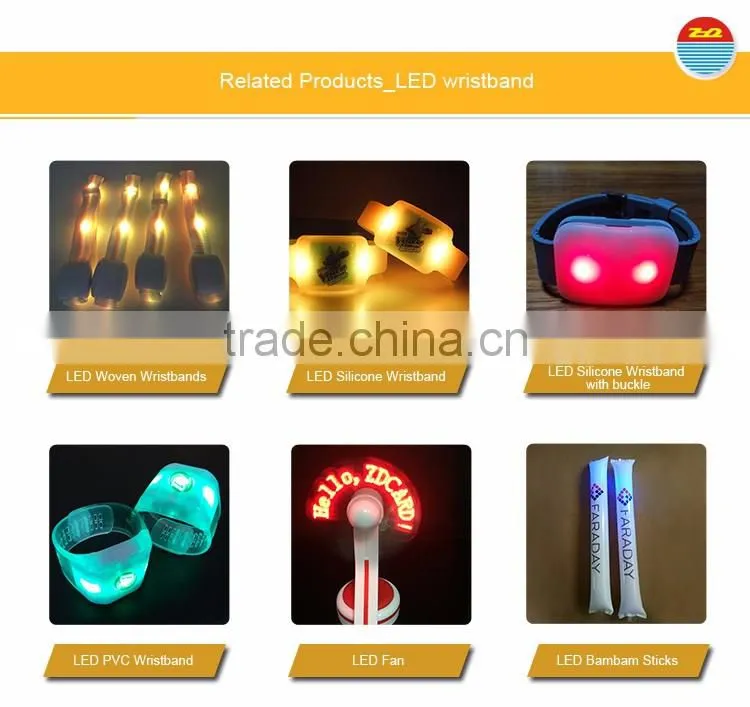 LED bracelet sound activated, led light silicon bracelet, led band