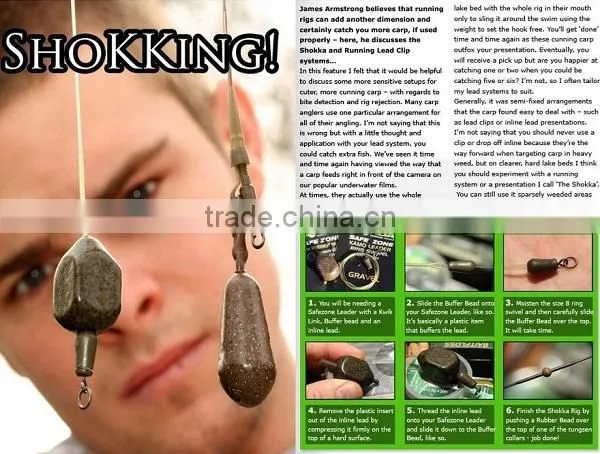 Matt black carp fishing rig ring