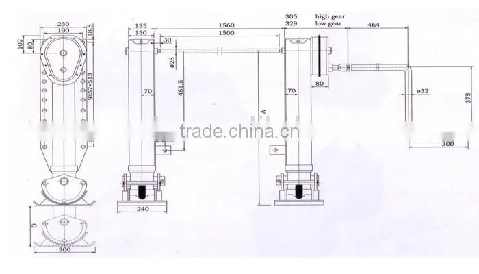28T Truck Landing Gear Trailer Jack Legs