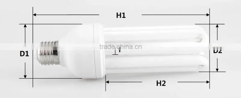 Compact fluorescent lamp 32w cfl 4u glass tube 2700K 6400K energy saving light bulbs