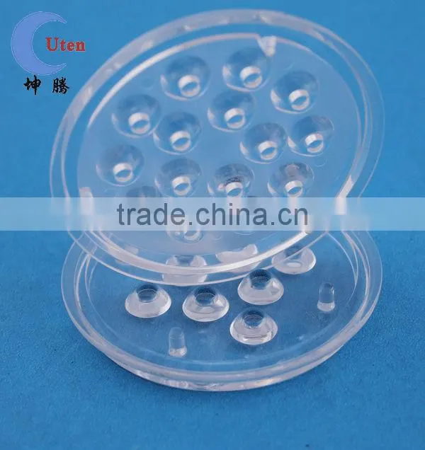 Translucent color round shape LED lamp plastic part