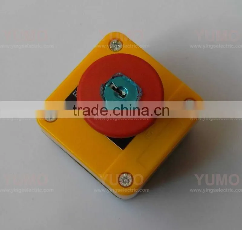 LAY5-J188H29 industrial mushroom push button control box switch with key n445 IP40/54