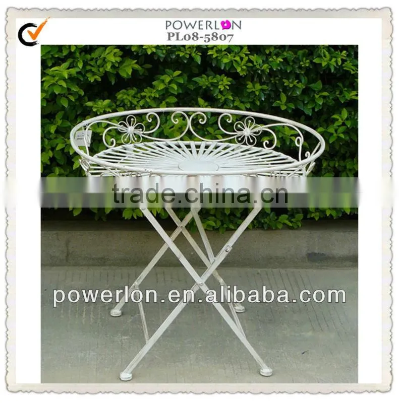 Antirust Folding Metal Tea Tray Table for Teatime