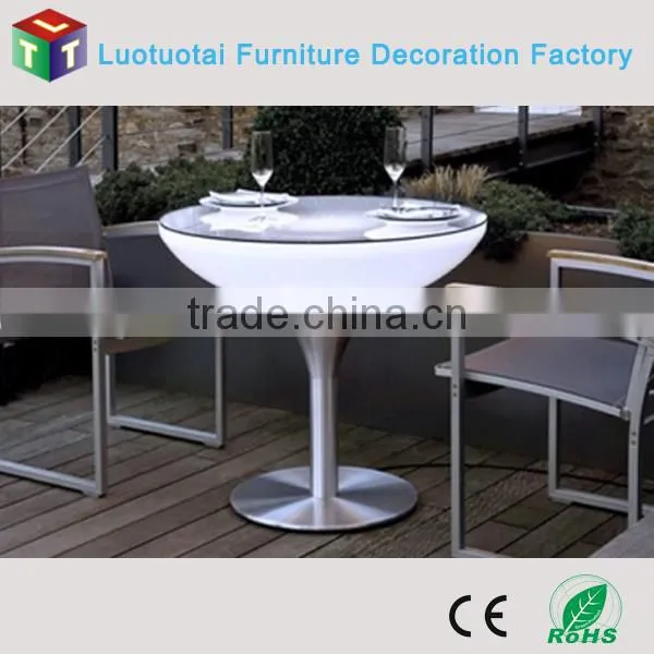 halfmoon round remote control high top led bar cocktail table