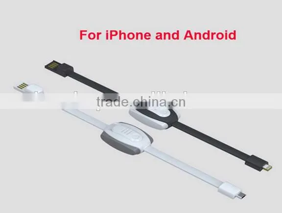For IOS Android Bracelet USB Data Cable With Cigarette Lighter Function
