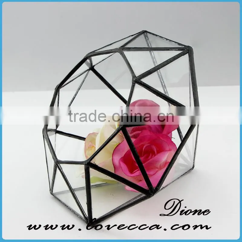 Wholesale In door plants geometric glass terrarium box