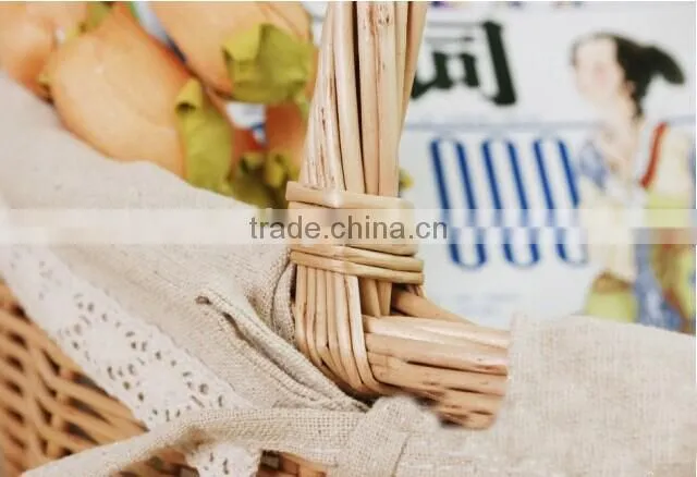 Hot sell new oval empty gift wicker fruit basket
