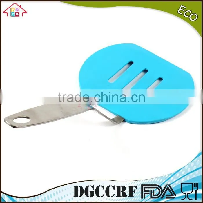 NBRSC Stainless Steel Kitchen Utensil Silicone shovel BBQ spade baking scoop pancake turner