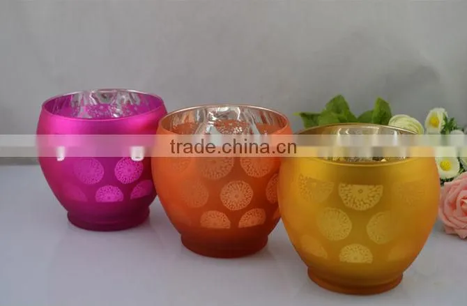 new silver glass candle jar with wax wholesale
