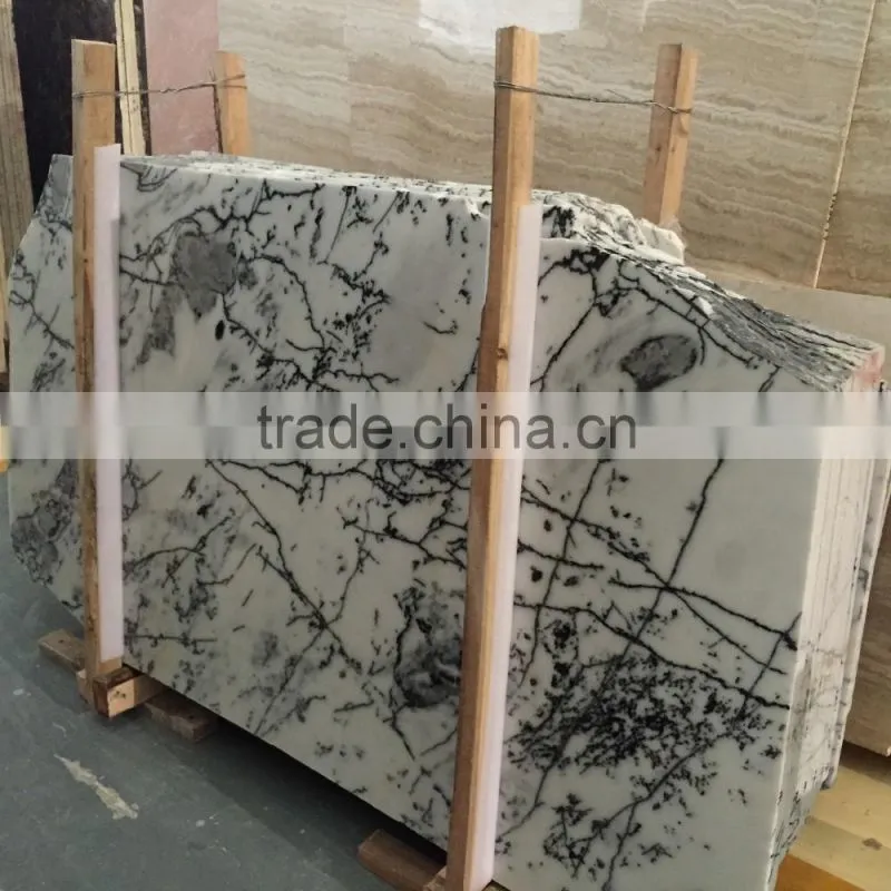 Ink White Marble China Marble Slab Price Hot sale