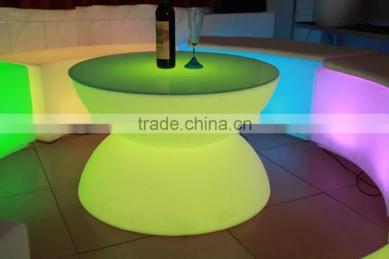 illuminated Spa triangle shaped led tables for indoor or outdoor using