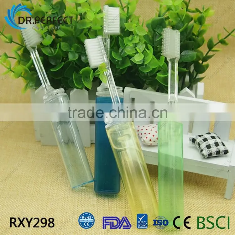 plastic tube package toothbrush travel set for traveller oral care products